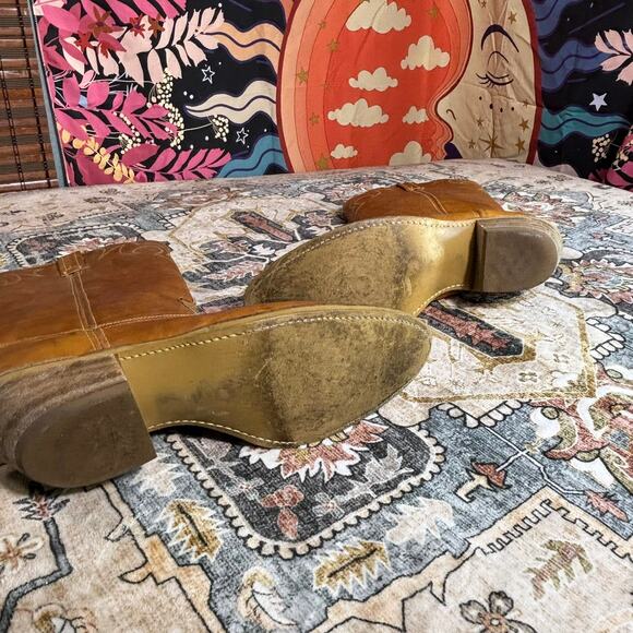 Vintage Dingo Cowboy Boots Acme Made in USA Leather Cowgirl Women's Size 11 - Picture 15 of 16